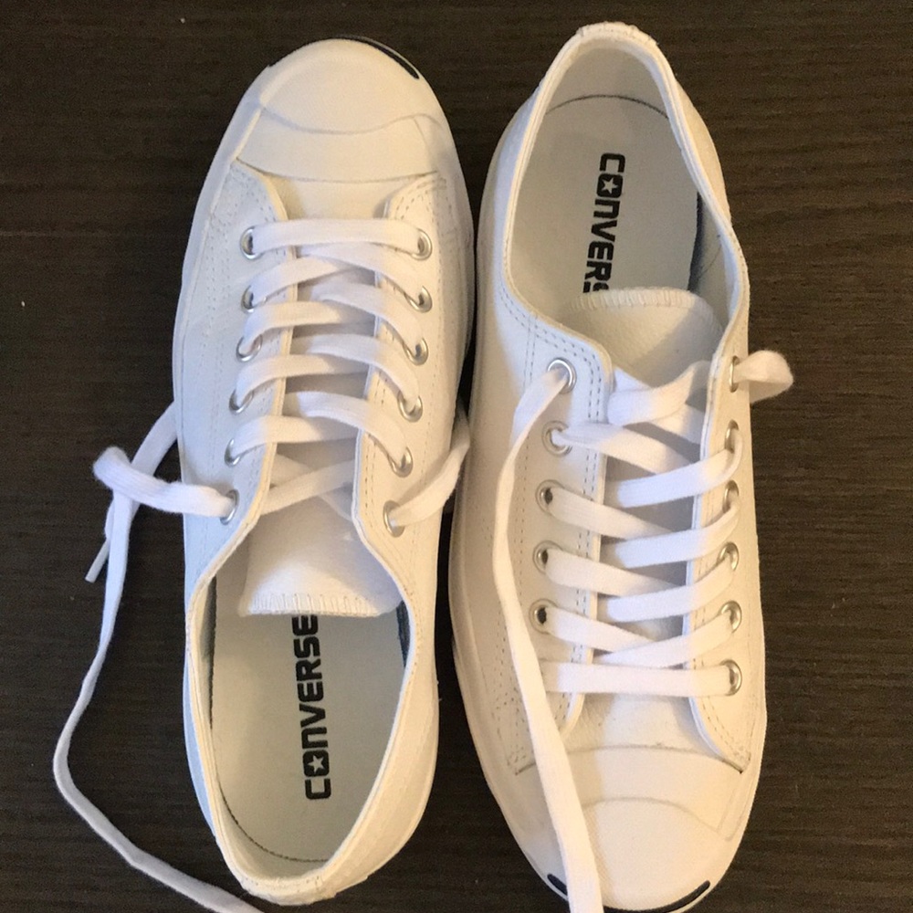 Converse white leather sneakers